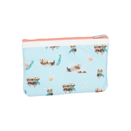 レスポートサック 3 ZIP COSMETIC POUCH FLOATING SEA OTTERS 7158 HG31 lesportsac ポーチ