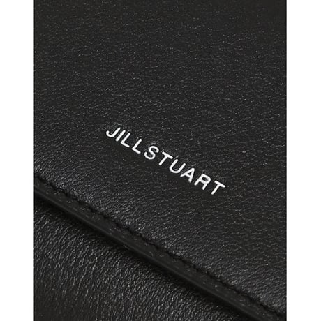 ジルスチュアート フラワー チャーム 三つ折り ウォレット Black JILL STUART 財布