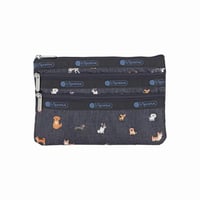 レスポートサック 3 ZIP COSMETIC POUCH WOOF WONDERLAND 7158 HF44 lesportsac ポーチ