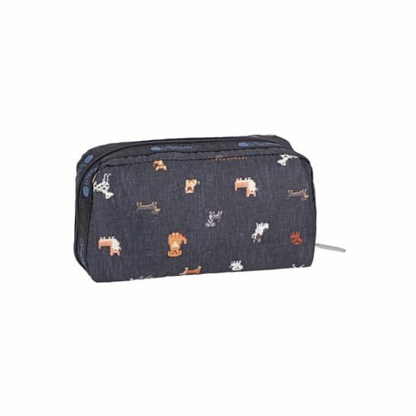 レスポートサック RECTANGULAR COSMETIC POUCH WOOF WONDERLAND 6511 HF44 lesportsac ポーチ