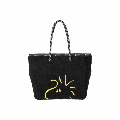 レスポートサック スヌーピー TWO-WAY MEDIUM TOTE TWO-WAY WOODSTOCK BLACK 1435 HF25 lesportsac トートバッグ