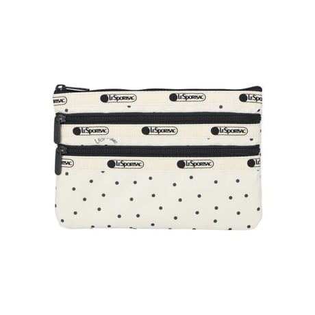 レスポートサック 3 ZIP COSMETIC POUCH PLAYFUL DOTS 7158 HE65 lesportsac ポーチ