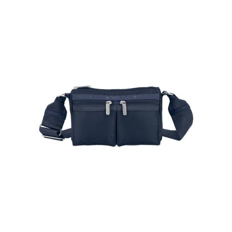 ■LeSportsac■ Deep Sea Blue EW Double Pocket Crossbody Bag レスポートサック E/W DOUBLE POCKET BAG DEEP SEA BLUE 12
