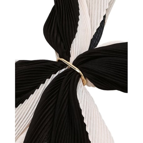 ジルスチュアート プリーツ スカーフ Black JILL STUART スカーフ