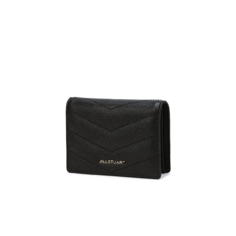 ジルスチュアート キルティング 二つ折り ウォレット Black JILL