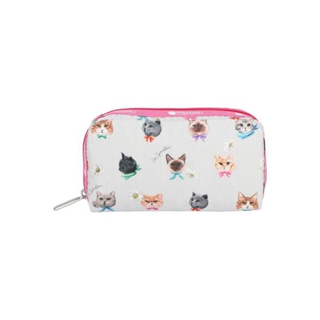 レスポートサック RECTANGULAR COSMETIC POUCH PLAYFUL CATS GRAY 6511 HG69 lesportsac ポーチ