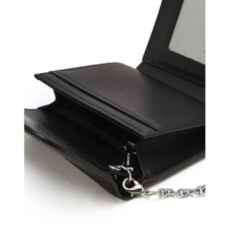 ジルスチュアート フラワー チャーム 三つ折り ウォレット Black JILL STUART 財布