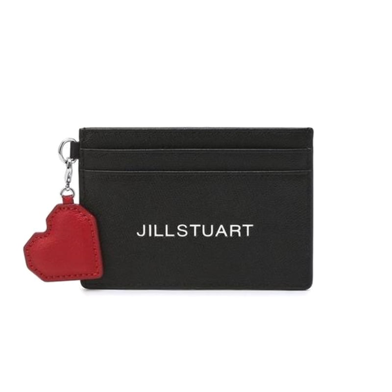 ★関税込★JILLSTUART★heart Logo decoration card walle.t★ ジルスチュアート ハート チャーム カードケース Black JILL