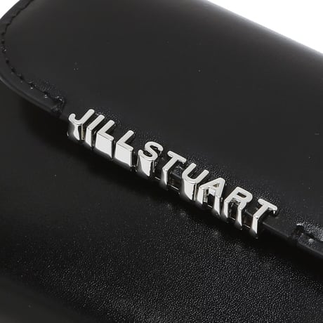 ジルスチュアート リボン チャーム 三つ折り ウォレット Black JILL STUART 財布