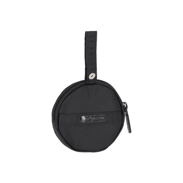うささ…ユキエモンクックキャッツ ブラック系…ミニミニ猫ポーチ レスポートサック MINI ROUND CHARM BLACK CATS EMBROIDERY