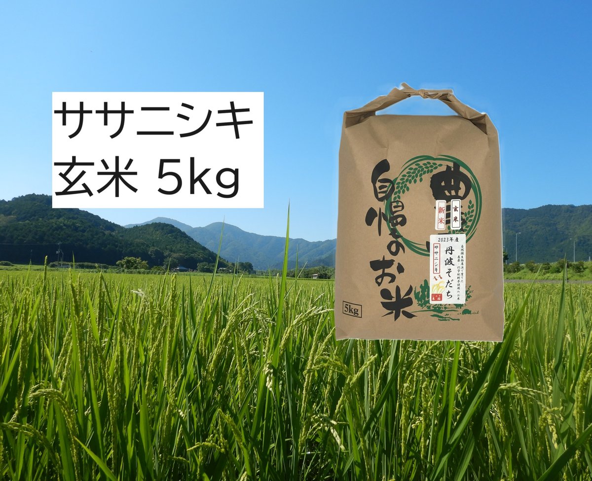 2024年産】自然栽培のお米『ササニシキ』玄米5kg | 丹波 2024年産】自然栽培のお米『ササニシキ』玄米5kg | 丹波