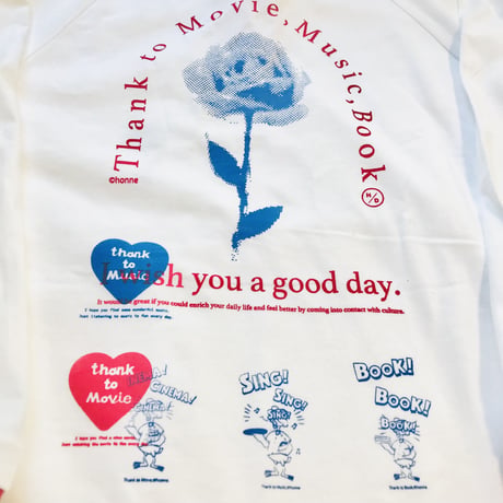 特急！受注商品：thank to ロンT（チャイナ風/リブあり）（M/L/XL)※2週間程度