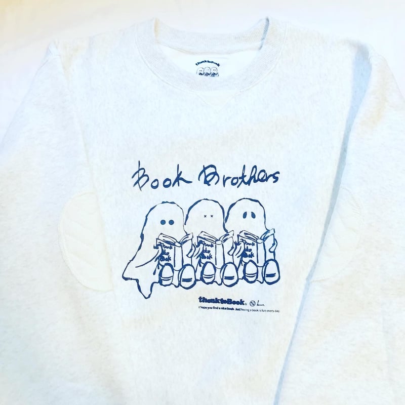 2/28まで！受注商品：thank to Book裏起毛リメイク スウェット（M/XL) |