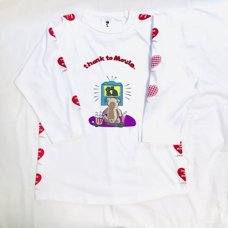 Movie Bear七分袖Tシャツ（White/M)  ※営業2〜4日発送