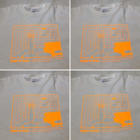 本のある生活Tシャツ（蛍光オレンジ)(S/M/XL)※翌々週の金曜日