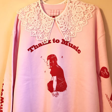 SING GIRL 付け襟付きスウェット（XL)
