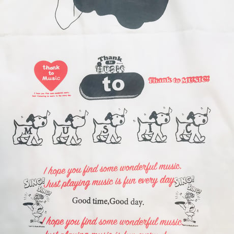 thank to Musicリメイクボーリングシャツ（M)  ※営業2〜４日で発送！
