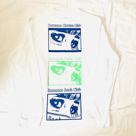 受注商品：Romance Movie,Music,BookシリーズロンT＆シール3枚&ステッカー4枚付き(M/XL) ※1ヶ月〜1ヶ月半頂きます。