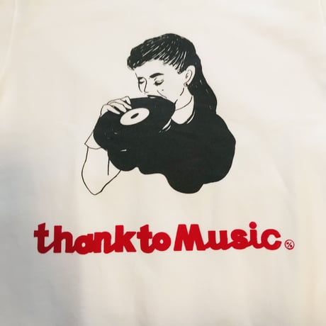 〜6/20まで！受注商品：thank to  Music スウェットリメイク５分袖Tシャツ（ S/M/XL) ※1ヶ月〜1ヶ月半ほど頂きます。