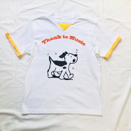 受注商品：SING!DOG!リメイクTシャツ（リンガー風）（S/M/XL) ※8/31〜9/16発送予定