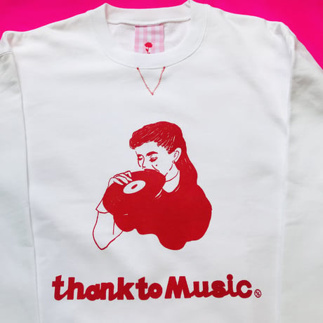 thank to Music スウェットRED（XL)