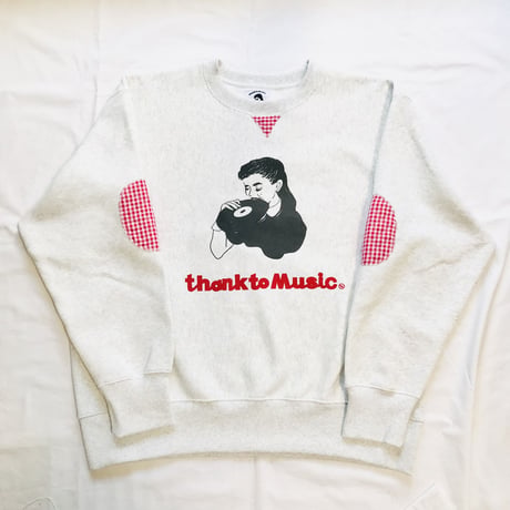 thank to Music裏起毛リメイク　スウェット（M/XL）翌週金曜日発送