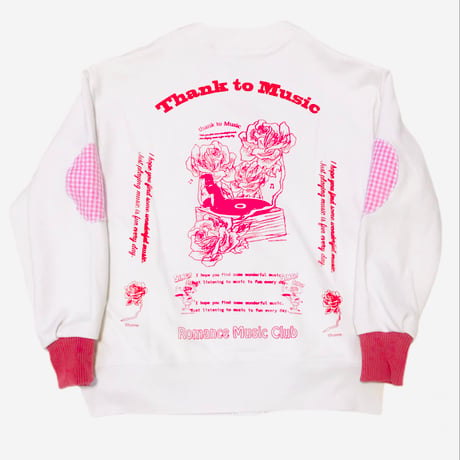 11/8まで！受注商品：thank to Musicリメイクスウェットカーディガン（裏パイル）（S/M/XL) ※1ヶ月〜1ヶ月半かかります
