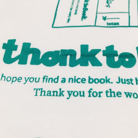 12/10まで！¥6600→¥3980！受注商品：thank to BookロンT(BookStore Ver.) (XL) 営業6〜8日を予定しております。）  ※土日祝日含まず