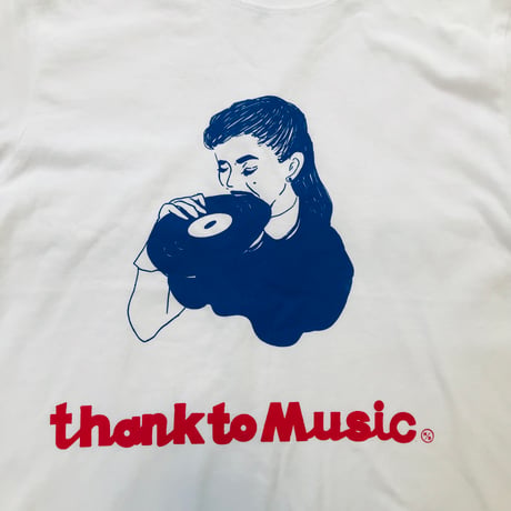 thank to Music リメイクTシャツ(S)※営業2〜4日発送
