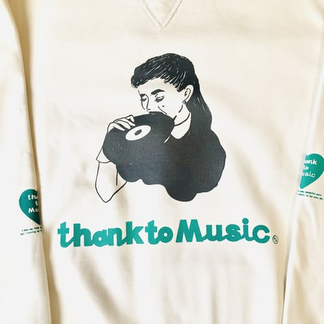 受注商品:thank to Musicスウェット(S/M/XL) ※2024/2/10〜2/19発送※土日祝日含まず