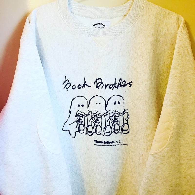 2/28まで！受注商品：thank to Book裏起毛リメイク スウェット（M/XL) |
