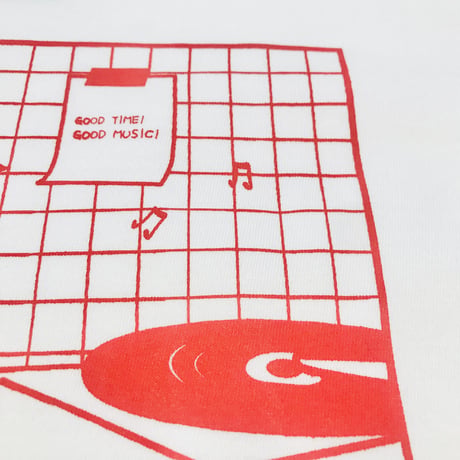 音楽のある生活Tシャツ（Red)(S/M/XL)※翌々週の金曜日