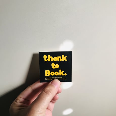 thank to Book ステッカー