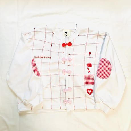 ＜受注商品＞推し活におすすめ！thank to リメイク スウェットカーディガンA（ONE SIZE) ※1か月〜1か月半かかります