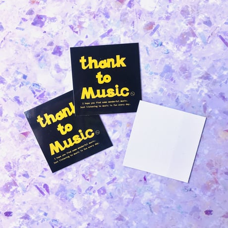 thank to Ｍusic ステッカー