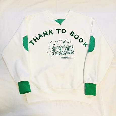 thank to Bookフロッキー文字/リブリメイクスウェット（裏パイル）（M)  ※※営業２〜４日発送