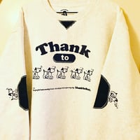 受注商品：SING!DOG!チェックパッチ　裏起毛スウェット（M/XL)※1ヶ月〜1ヶ月半かかります。