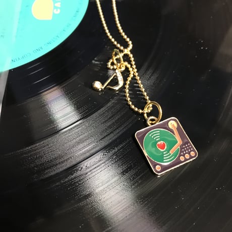 レコードモチーフネックレス