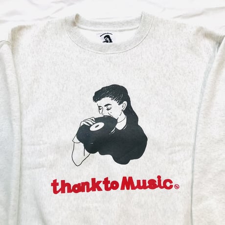 受注商品：thank to Music裏起毛スウェット（S)※営業6〜8日発送予定です。