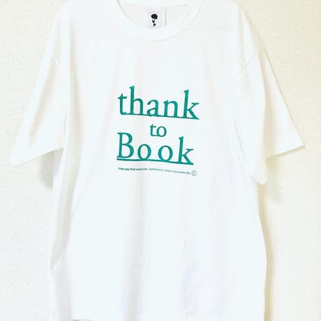 受注：thank to BookTシャツ（S/M/XL) ※1ヶ月〜1ヶ月半ほど頂きます。
