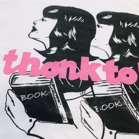 Book GirlリメイクTシャツ（リンガー風）（XL)   ※営業2〜４日で発送！