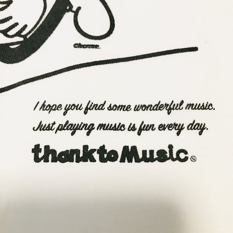 受注商品:thank to Music（musical noteA）Tシャツ(S/M/XL)