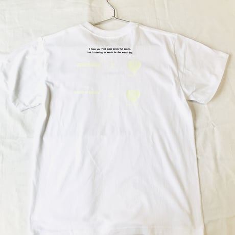 終了しました！受注：thank to Movie,Music Tシャツ(蓄光）（S/M/XL) ※1ヶ月から1ヶ月半ほどお時間頂きます。