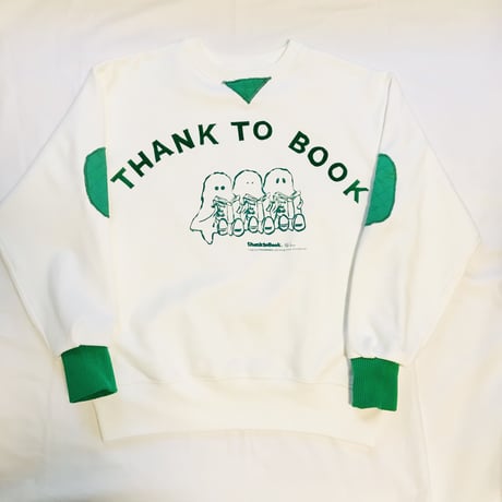 thank to Bookフロッキー文字/リブリメイクスウェット（裏パイル）（M)  ※※営業２〜４日発送
