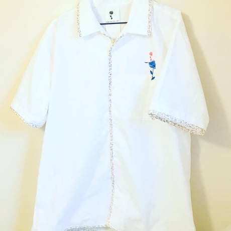 〜4/30まで！受注商品：thank to リメイクオープンカラーシャツ（S/M/XL)  ※5/15〜5/30発送