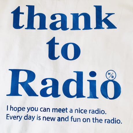 受注商品：thank to Radio Tシャツ(M/XL)※営業8〜10日発送の間に発送予定です。※土日、祝日含まず