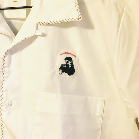 受注商品：thank to Musicオープンカラーシャツ（S/M/XL)  ※5/16〜5/31発送※ステッチなしも可能です。