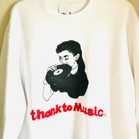 thank to Music スウェット（M)※営業2〜4日発送※土日祝日含まず