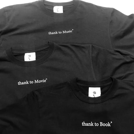 受注商品:thank to Movie,Music,BookワンポイントTシャツ(M/XL)