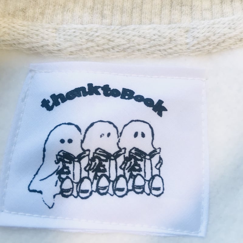2/28まで！受注商品：thank to Book裏起毛リメイク スウェット（M/XL) |